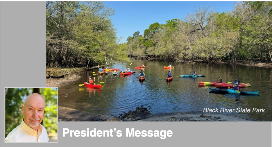 Image of kayakers on the Black River in SC.